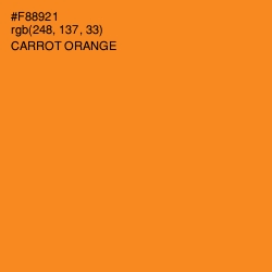#F88921 - Carrot Orange Color Image